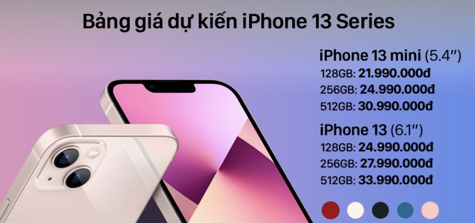 iPhone 13 series chính hãng về Việt Nam vào tháng 10